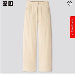 Uniqlo U Women WIDE-FIT CURVED TWILL JERSEY PANTS